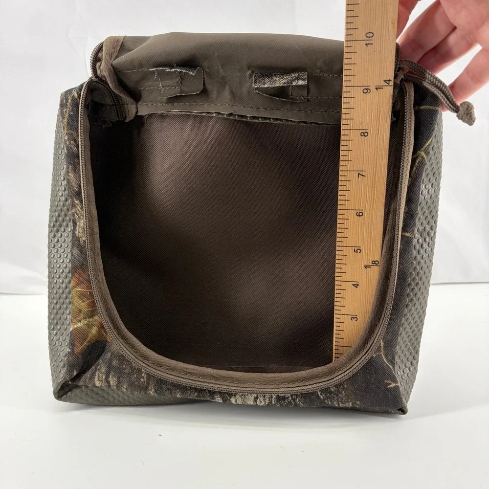 Game Winner Camo Gear Bag Hunting Accessory Pouch Brown Textured Rubberized Base